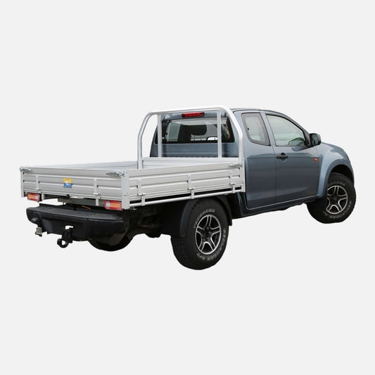 Flatbed UTE Tray Silver inklusive Bordwände & Kabinenschutz